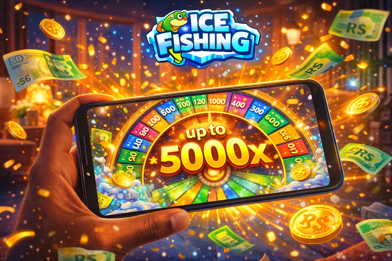 मोबाइल पर Ice Fishing Game Casino